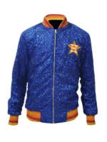 Astros Sequin Bomber Jacket