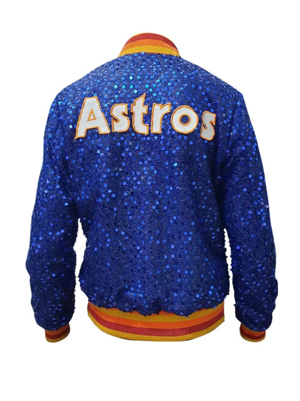 Sequin Astros Bomber Jacket