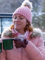 Christmas with the Campbells 2022 Brittany Snow Pink Jacket