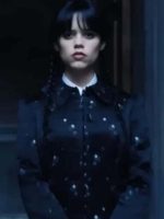 Wednesday 2022 Jenna Ortega Black Coat