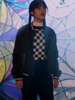 Wednesday 2022 Jenna Ortega Black Bomber Jacket