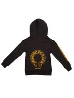 Chrome Hearts Kids Yellow Zip-up Black Hoodie