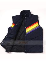 70s Mens Blue Puffer Vest