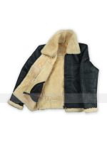 Men B3 Sheepskin Shearling Black Jacket