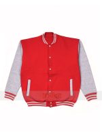 New Baseball College DJ Red White Hiphop Rap Jacket