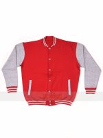 New Baseball College DJ Red White Hiphop Rap Jacket