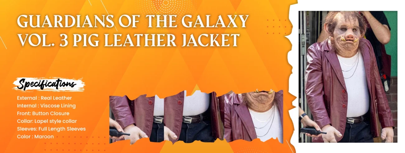 Guardians of the Galaxy Vol. 3 Pig Leather Jacket