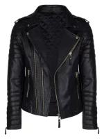 Men’s Black Leather Biker Jacket