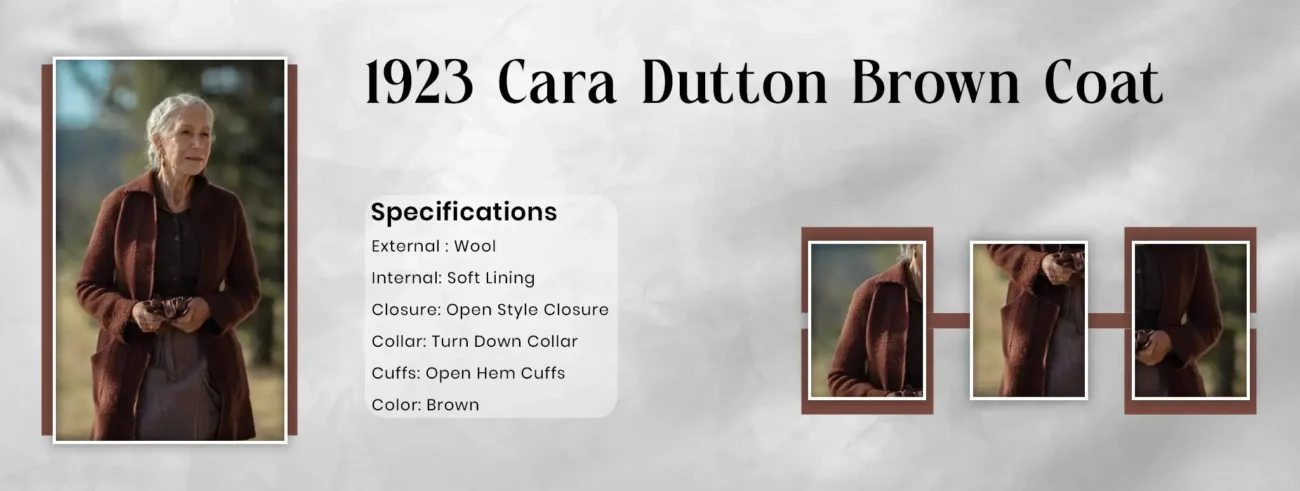 1923 Cara Dutton Brown Coat