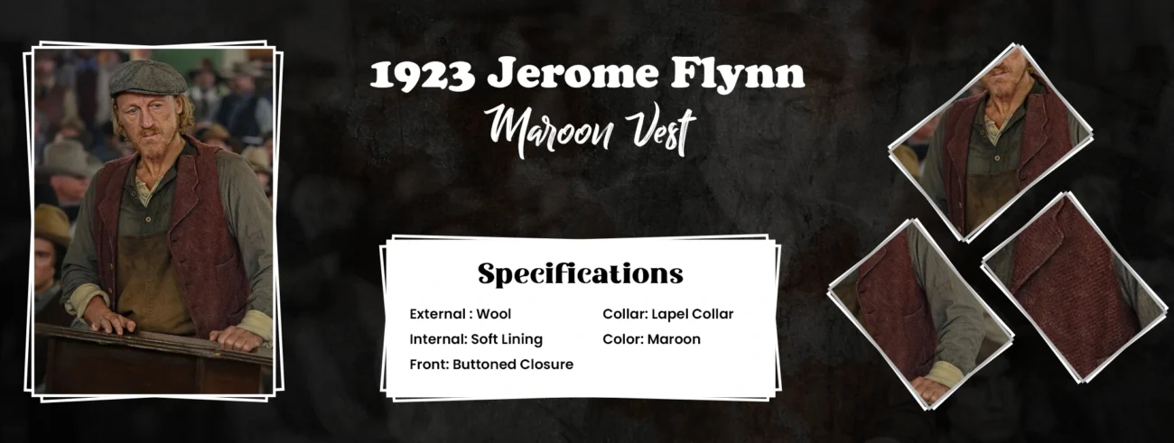 1923 Jerome Flynn Maroon Vest