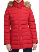 Women’s Red Coat with Fur Hood