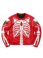 Red Skeleton Leather Jacket