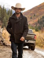 Yellowstone Ryan Bingham Black Peacoat