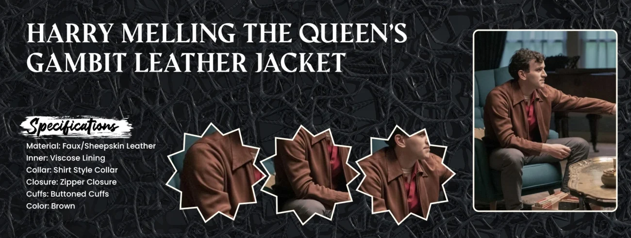 Harry Melling The Queen’s Gambit Leather Jacket