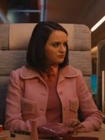 Joey King Bullet Train Pink Coat