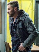 Chicago P.D Patrick John Flueger Hooded Leather Jacket