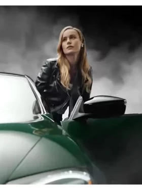 Fast X 2023 Brie Larson Black Leather Jacket