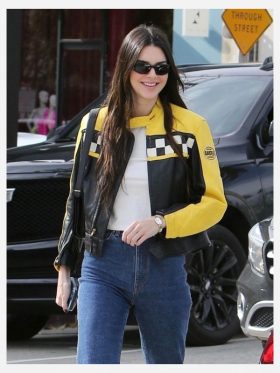 Kendall Jenner Aspen Trip 2023 Leather Jacket