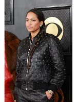 Grammys 2023 Helen Lasichanh Leather Jacket