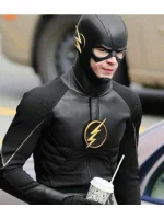 Grant Gustin The Flash Black Leather Jacket