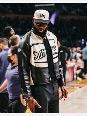 NBA LeBron James Aimé Leon Dore Leather Jacket