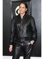 Grammys 2023 Helen Lasichanh Leather Jacket