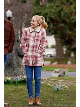 The Blessing Bracelet 2023 Amanda Schull Plaid Jacket