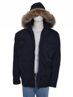 The Flash Captain Cold Blue Fur Collar Hooded Coat