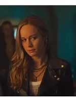 Fast X 2023 Brie Larson Black Leather Jacket