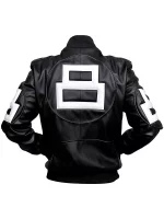 8 Ball Bomber Style Leather Jacket