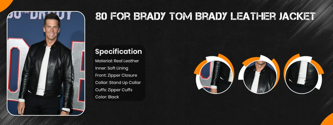 80 for Brady Tom Brady Leather Jacket