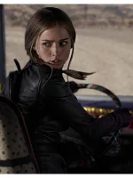 Ghosted 2023 Sadie Rhodes Black Leather Jacket