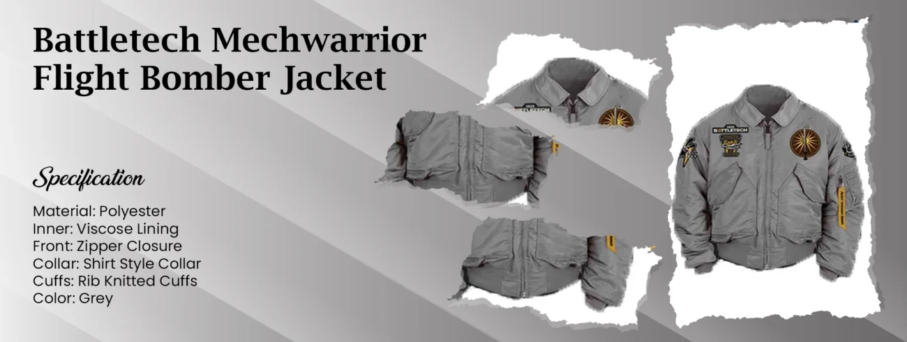 Battletech Mechwarrior Flight Bomber Jacket