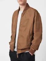 Mens Casual Brown Bomber Jacket