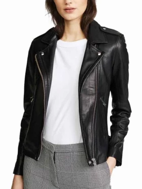 Elizabeth Tulloch Superman & Lois Black Leather Jacket