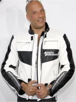 Fast and Furious 7 Vin Diesel Leather Biker Jacket White