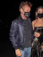 Sean Penn Blue Bomber Jacket