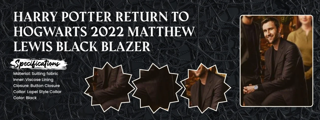 Harry Potter Return to Hogwarts 2022 Matthew Lewis Black Blazer