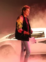 Kung Fury Cobra Bomber Leather Jacket