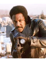 John Shaft Black Biker Leather Jacket