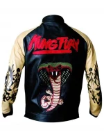 Kung Fury Cobra Bomber Leather Jacket