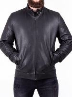 Mens Genuine Leather Biker Jacket