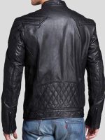 Men’s Midnight Black Leather Biker Jacket