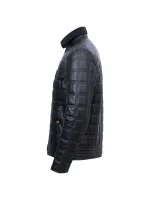 Men’s Trimmed Quilted Leather Jacket