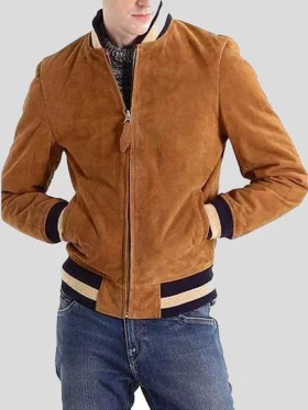 Men’s Suede Bomber Jacket