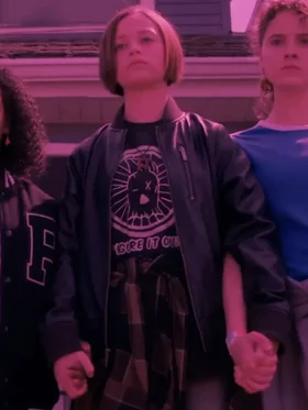 Paper Girls Mac Coyle Bomber Leather Jacket