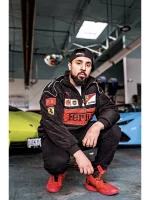 Black F1 Ferrari Bomber Jacket