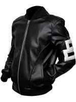 8 Ball Bomber Style Leather Jacket