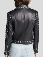 Womens Black Studded Leather Jacket