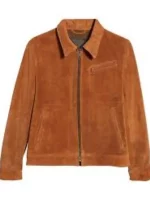 Mens Tan Brown Suede Jacket